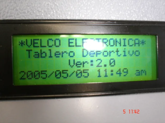 LCD de una consola para tablero deportivo desarrollada por VELCO en 2005